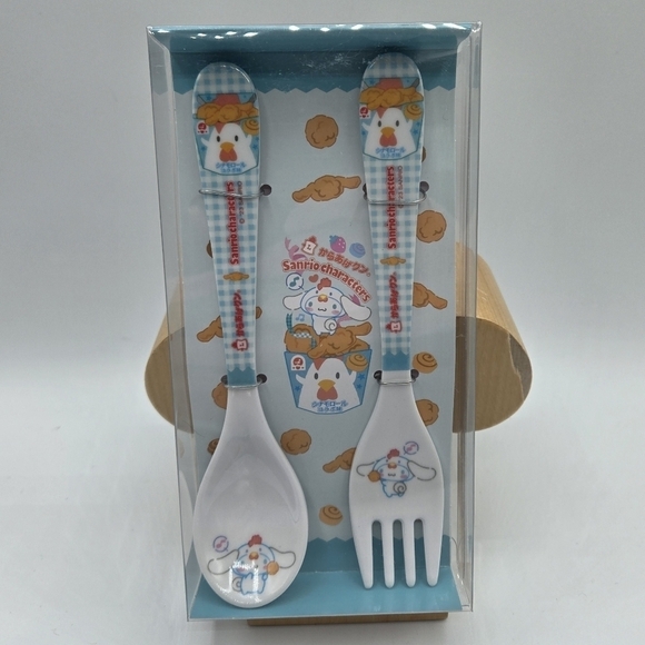 Sanrio Karaage-kun Cinnamoroll Cutlery Set - Picture 1 of 7